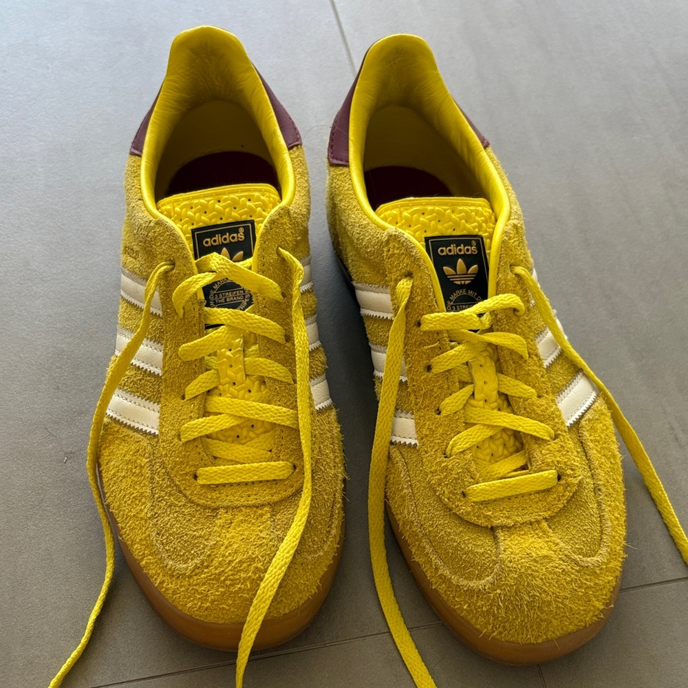 Adidas Gazelle Vibrant Yellow Suede Shoes